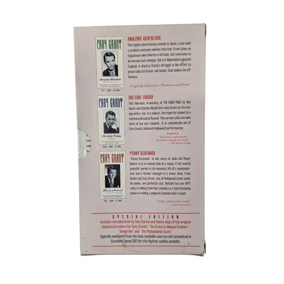 Cary Grant Collection (VHS, 1998, 3-Tape Set) - Picture 2 of 4